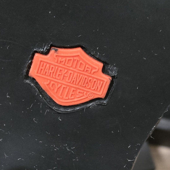 Harley-Davidson Black Leather Upper Rounded Toe Biker Boot Size 10 - Picture 5 of 12
